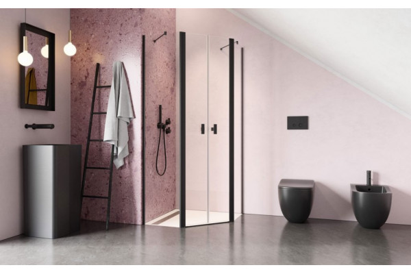 Душевой уголок Radaway Nes Black PTD 80x100 двери распашные, стекло прозрачное