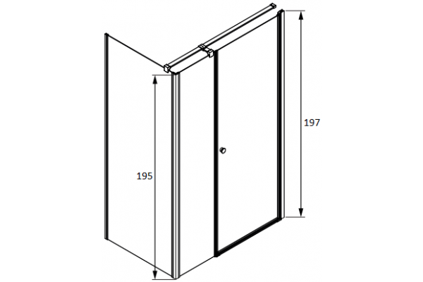 Душевой уголок Radaway Eos KDS 100x80 R прямоугольный, двери распашные, стекло прозрачное