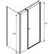 Душевой уголок Radaway Eos KDS 100x80 R прямоугольный, двери распашные, стекло прозрачное