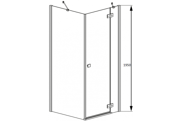 Душевой уголок Radaway Almatea KDJ 90x75 R прямоугольный, двери распашные