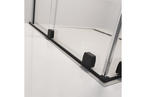 Шторка на ванну Radaway Furo Black PND II 180 L раздвижная, стекло прозрачное
