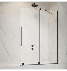 Шторка на ванну Radaway Furo Black PND II 130 R раздвижная, стекло прозрачное