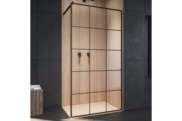 Душевая перегородка Radaway Modo New Black II Factory 150 стекло прозрачное, профиль черный