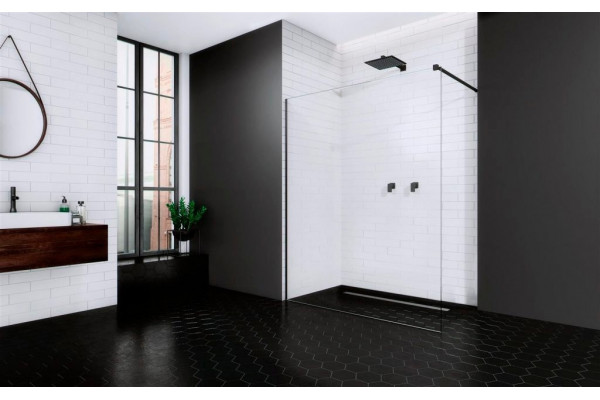 Душевая перегородка Radaway Modo New Black II 90 стекло прозрачное, профиль черный