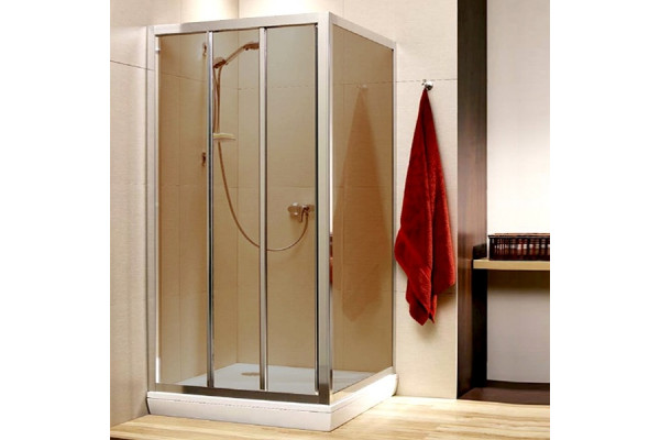 Душевой уголок Radaway Treviso DW+S 80x75 коричневое стекло прямоугольный, двери раздвижные