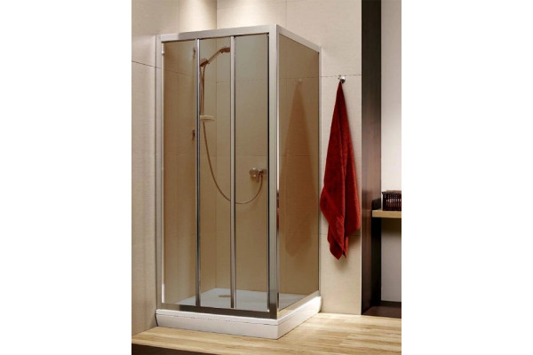 Душевой уголок Radaway Treviso DW+S 80x75 коричневое стекло прямоугольный, двери раздвижные