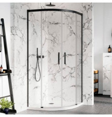 Душевой уголок Radaway Idea Black PDD 100х100 четверть круга, двери раздвижные