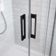 Душевой уголок Radaway Idea Black PDD 100х100 четверть круга, двери раздвижные