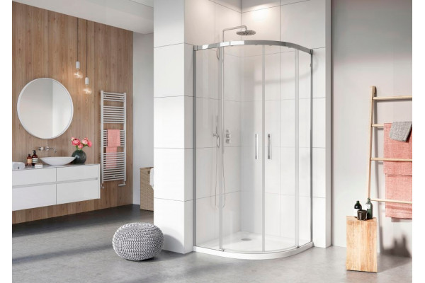 Душевой уголок Radaway Idea PDD 100х100 четверть круга, двери раздвижные, стекло прозрачное