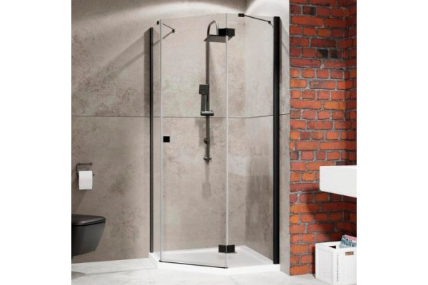 Душевой уголок Radaway Essenza New Black PTJ 90х100 R двери распашные, стекло прозрачное