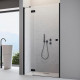 Душевая дверь в нишу Radaway Essenza New Black DWJ 100 L распашная, стекло прозрачное