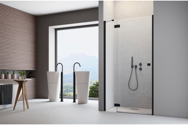 Душевая дверь в нишу Radaway Essenza New Black DWJ 100 L распашная, стекло прозрачное