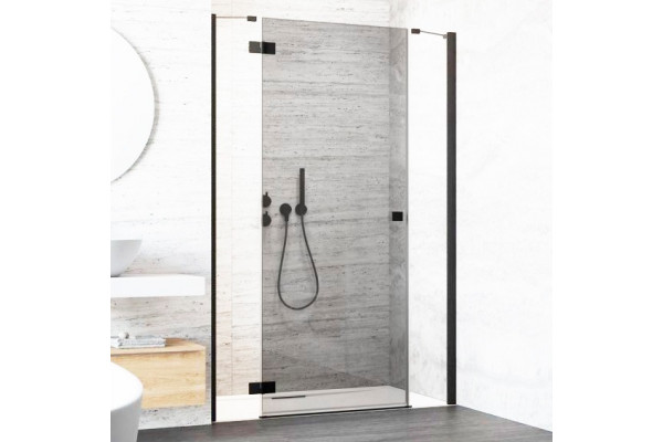 Душевая дверь в нишу Radaway Essenza New Black DWJS 120 L распашная, стекло прозрачное