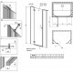 Душевая дверь в нишу Radaway Essenza New Black DWJS 120 L распашная, стекло прозрачное