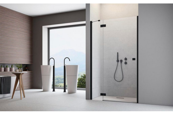 Душевая дверь в нишу Radaway Essenza New Black DWJ 120 L распашная, стекло прозрачное