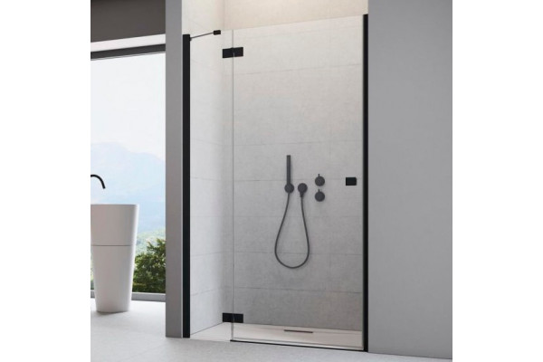 Душевая дверь в нишу Radaway Essenza New Black DWJ 110 L распашная, стекло прозрачное