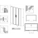 Душевая дверь в нишу Radaway Idea Black DWD 170 раздвижная, стекло прозрачное