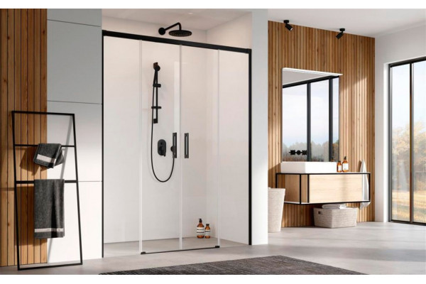 Душевая дверь в нишу Radaway Idea Black DWD 170 раздвижная, стекло прозрачное