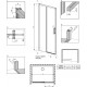 Душевая дверь в нишу Radaway Idea Black DWJ 120 L раздвижная, стекло прозрачное
