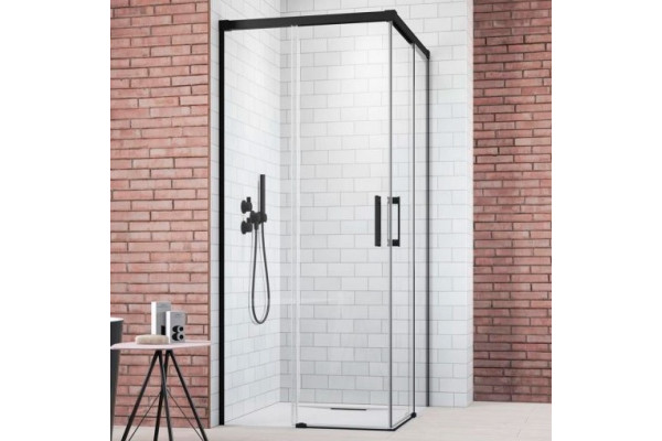 Душевой уголок Radaway Idea Black KDD 90x80 прямоугольный, двери раздвижные