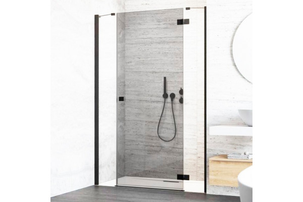 Душевая дверь в нишу Radaway Essenza New Black DWJS 130 R распашная, стекло прозрачное