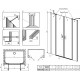 Душевая дверь в нишу Radaway Nes DWD II 103 распашная, стекло прозрачное
