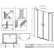 Душевая дверь в нишу Radaway Nes DWD II 93 распашная, стекло прозрачное