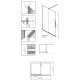 Душевая перегородка Radaway Furo Gold Walk-in 10106788-09-01L двери раздвижные, стекло прозрачное