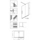 Душевая перегородка Radaway Furo Gold Walk-in 10106788-09-01R двери раздвижные, стекло прозрачное