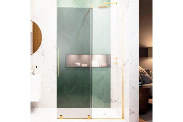 Душевая перегородка Radaway Furo Gold Walk-in 10106688-09-01R двери раздвижные, стекло прозрачное