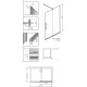 Душевая перегородка Radaway Furo Gold Walk-in 10106638-09-01R двери раздвижные, стекло прозрачное