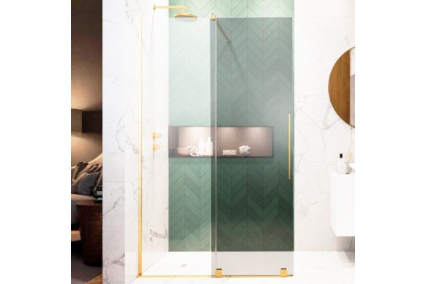 Душевая перегородка Radaway Furo Gold Walk-in 10106538-09-01L двери раздвижные, стекло прозрачное