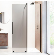 Душевая перегородка Radaway Furo Black Walk-in 10106738-54-01R двери раздвижные, стекло прозрачное