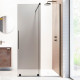 Душевая перегородка Radaway Furo Black Walk-in 10106688-54-01R двери раздвижные, стекло прозрачное
