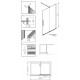Душевая перегородка Radaway Furo Black Walk-in 10106688-54-01R двери раздвижные, стекло прозрачное