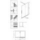 Душевая перегородка Radaway Furo Black Walk-in 10106838-54-01R двери раздвижные, стекло прозрачное