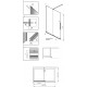Душевая перегородка Radaway Furo Walk-in 10106838-01-01L двери раздвижные, стекло прозрачное