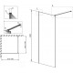 Душевая перегородка Radaway Modo X Black II Frame 105 стекло прозрачное, профиль черный