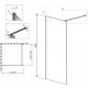 Душевая перегородка Radaway Modo X Black II Frame 75 стекло прозрачное, профиль черный