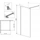 Душевая перегородка Radaway Modo X Black II Frame 60 стекло прозрачное, профиль черный