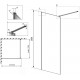 Душевая перегородка Radaway Modo X Black II Frame 55 стекло прозрачное, профиль черный