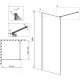 Душевая перегородка Radaway Modo X Black II Frame 50 стекло прозрачное, профиль черный