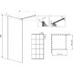 Душевая перегородка Radaway Modo X Black II Factory 115 стекло прозрачное, профиль черный