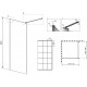 Душевая перегородка Radaway Modo X Black II Factory 120 стекло прозрачное, профиль черный