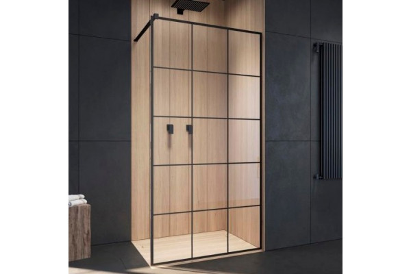 Душевая перегородка Radaway Modo X Black II Factory 160 стекло прозрачное, профиль черный
