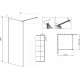 Душевая перегородка Radaway Modo X Black II Factory 60 стекло прозрачное, профиль черный