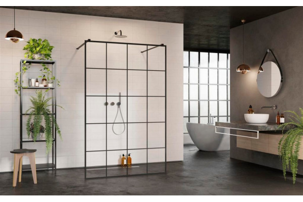 Душевая перегородка Radaway Modo New Black I Factory 160 стекло прозрачное, профиль черный