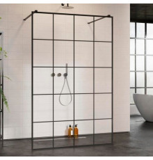 Душевая перегородка Radaway Modo New Black I Factory 140 стекло прозрачное, профиль черный