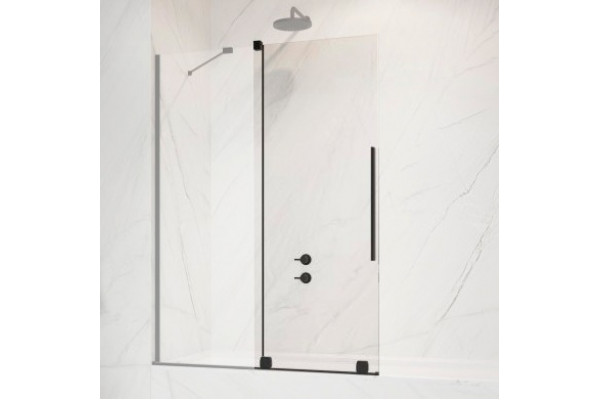Шторка на ванну Radaway Furo Black PND II 10109538-54-01L раздвижная, стекло прозрачное