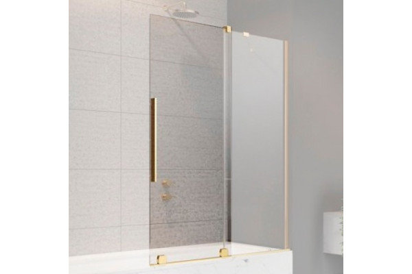 Шторка на ванну Radaway Furo Gold PND II 10109688-09-01R раздвижная, стекло прозрачное